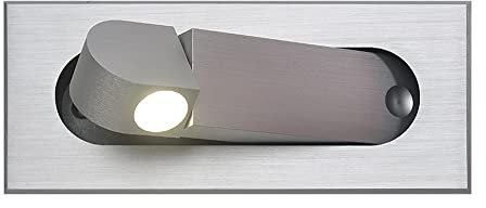 Lampada da parete per lettura di ingegneria Faretto per testiera dell'hotel, applique da parete moderna per camera da letto a LED, lampada da comodino da incasso a parete con interruttore a pressione,