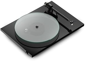 Pro-Ject T2 W, skivspelare med Hi-Res Audio Streaming via WLAN, kompatibel med Sonos®, HEOS®, Bluesound, WiiM, UPnP (svart)