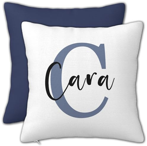LLLGSH Personalized Pillow Cases with Name - Custom Letter Throw Pillow Covers - Alphabet Home Decor Cushion Cover - for Sofa Couch Bedroom Car Chair Home Decor(12x 12)