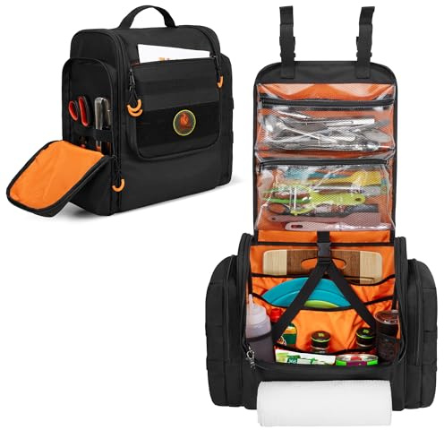 HODRANT Large Tactical Camping Kitchen Organizer for BBQ Cooking Essentials