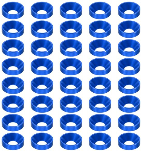 PATIKIL 60 Pièces Rondelle Fraîche M5 à Tête Fraisée Bleu Foncé