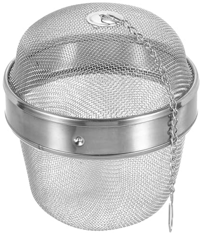 sourcing map Tea Infuser Filter, Stainless Steel Tea Strainer, Loose Tea Steeper, Tea Ball with Chain for Loose Leaf Tea, Medium Size