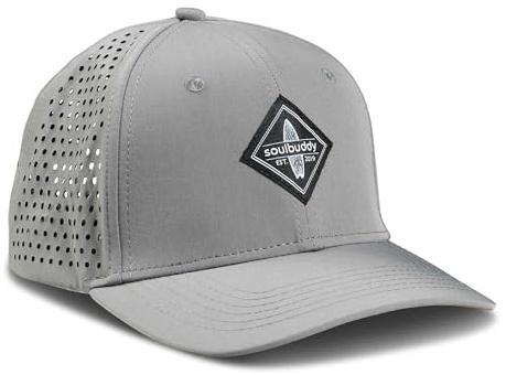 Soulbuddy Gorra deportiva para niños – Gorra snapback para niños – Cappy Niños Niñas – Gorra de béisbol para niños – 2 tamaños disponibles, gris claro, L