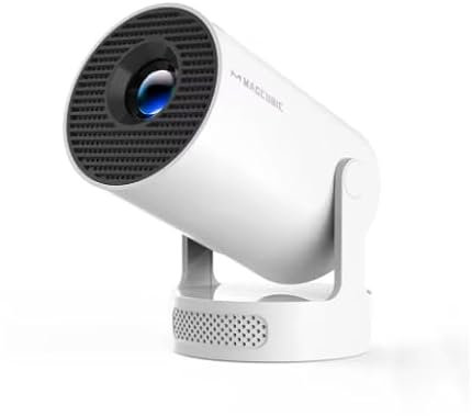 Mini Projector Upgraded HY300PRO+ 4K Support Full HD 720P Built in Soundbase Speaker 8k Lumens Android 11 WiFi6 BT5.4 Projector Indoor Outdoor Kids Bedroom 180 Rotation Auto Keystone Focus