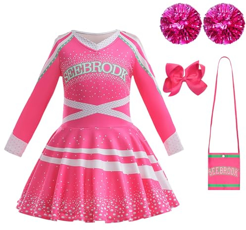 keaiyouhuo Cheerleader Costume for Kids Cheerleading Outfits Girls Movie Halloween Party Fancy Dress Up Uniform Outfit