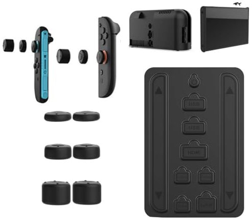 Set di 16 tappi Joystick con protezione antipolvere per Nintendo Switch 2 (2025), tappi antipolvere per porta in silicone, antigraffio, protezione antipolvere per switch 2 Joycon