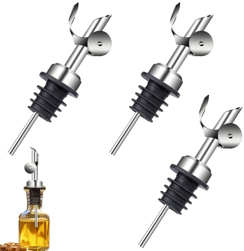 3 Stück Olivenöl Ausgießer,Ausgießer Flaschenausgießer Für ölflaschen,Automatischer Für Olivenöl,Nein Auslaufen Und Verschwendung,Für öl,Essig & Wein Flaschen