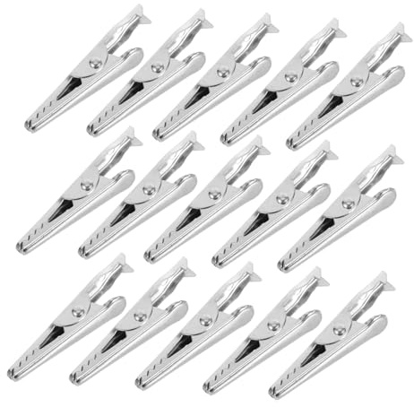 Generic 200 Pezzi Morsetti in Metallo per Test Elettrici e Progetti Creativi Morsetti Molla Resistenti con Apertura per Fili Multipli per Laboratorio e Uso Portatile