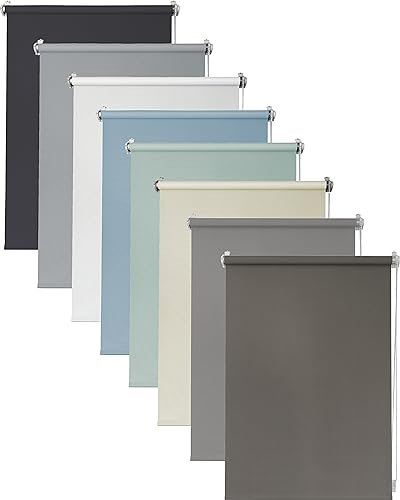 Deco4Me Seitenzugrollo (80 x 220 cm, Braun) - Blickdicht & lichtdurchlässig - werkzeugfreie Montage ohne Bohren - Jalousien & Rollos für Fenster - Tageslichtrollo, Klemmrollo (Stoffbreite 76 cm)