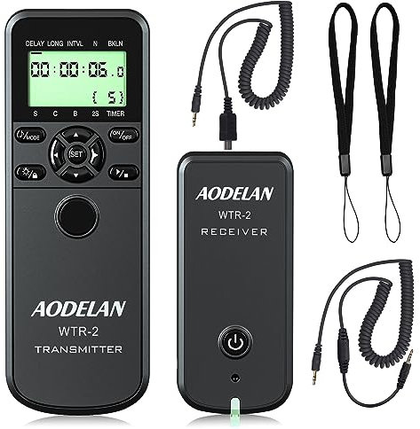 Wireless Timer Remote Shutter Release, with Intervalometer HDR Wired Remote Control Cable for Olympus E-M1, E-M5 Mark II, E-M10 Mark II, Pen-F, E-PL8 for Panasonic GH4, GH5, FZ1000, FZ300, FZ2500