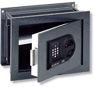 Burg Wächter Wandtresor zum Einmauern mit Zahlencode, Karat, Sicherheitsstufe B, Variable Tiefe, 10,7-17,4 l Volumen, 18,0 kg, WT 613 E, Alteisen, 23560