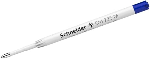 Schneider 172513 Eco 725 Kugelschreibermine (ausgezeichnet mit Der blaue Engel, Strichstärke: M) blau, 10 Stück