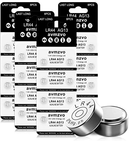 LR44 Knopfzelle Batterien LR 44 Batterie AG13 Knopfzellen (32 Stück) Ohne Quecksilber,1.5V,357/357A/L1154/A76/GPA76【3 Jahre LagerGarantie】