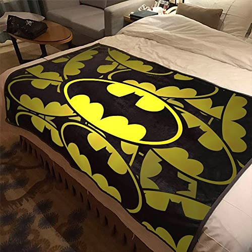 VOZMIO Batman Couverture Douce Chaude en Flanelle de Haute Qualité, Adaptée à la Climatisation, Bébé Plaid en Flanelle (40x60in(100x150cm))