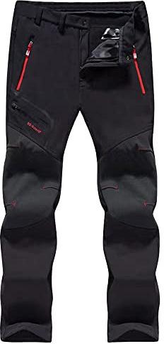 NCTCITY Pantalon de Randonnée pour Homme Imperméable Pantalon Ski Softshell Thermique Étanche Coupe-Vent Automne Hiver Pantalon de Montagne Neige Escalade Outdoor