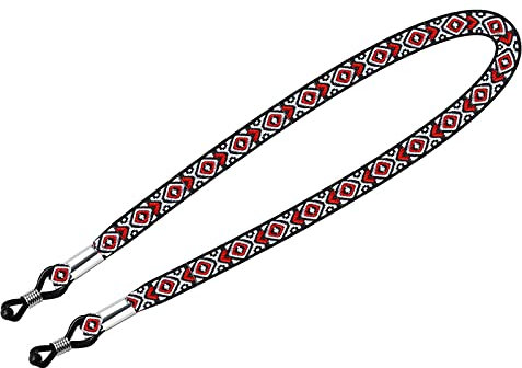 Brillenkette Brillenkette Für Damen Stoffmuster Gewebt Sonnenbrille Lanyard Lesebrillenband Seil Halskordel Zum Aufhängen Von Halsschmuck Model1-A