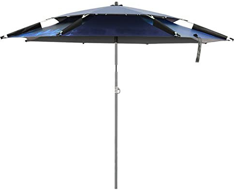 whalebee Sonnenschirm Für Den Strand Anglerschirm Schutz Vor Sonne Regenschirm Sturmfest Für Jagd Angeln Camping Reise Strand, Mit 16 Rippen Doppellagig Und Atmungsaktiv Schwenkbar Umbrella