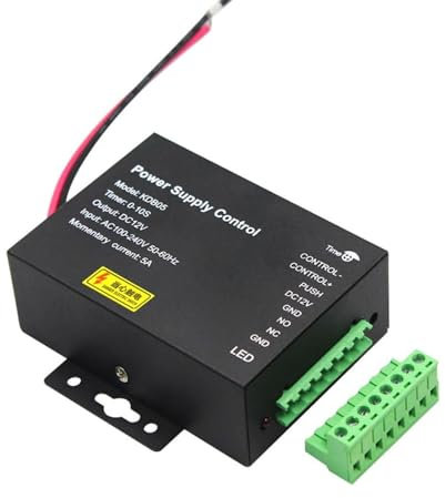 AOAMZ Netzteil Zutrittskontrollsystem DC 12V 5A AC110V-260V Netzteil Power Supply System Netzschalter Türschloss mit Zeitverzögerung