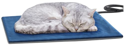 Pecute Tappetino Riscaldante per Cani e Gatti, Tappeti Riscaldanti per Cane con Indicatore Luminoso, 32×40 cm, Temperatura Costante, Antimorso, Impermeabile, Cani di Piccola Taglia