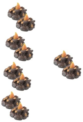 jojofuny 10stücke Miniatur Campfire Dekoration Für Und Mini Landschaft Für Campingpartys Und Geburtstagsfeiern Hochwertige Resin-fabrikate Vielseitig Einsetzbar