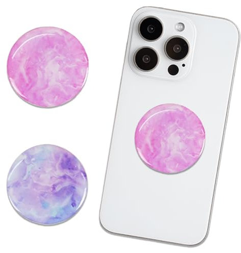 2Pcs Phone Ring Holder Grips, Phone Grip with Expanding Kickstand, Foldable Stand and Finger Holder, Phone Grips and Ring Phones Holder, Ins Style, Compatible with Smartphones and Tablets