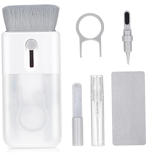 FELTECHELECTR 2 Ensembles Kit de Nettoyage Électronique Portable avec Brosse Stylo Chiffon et Spray pour Écrans Claviers Téléphones Casques et PC