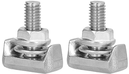 Generic 2pcs Terminal de Batería T-pernos T Batería T- Acero Inoxidable 19116852 6x0915138 64740 Reemplazo para 2007-2014