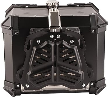 Ejoyous 45L Motorrad Gepäckbox, Motorrad Koffer Topcase aus 5052 Aluminium Wasserdicht Staubdicht mit Diamant-Lederinnenfutter und Schnellverschlusssystem
