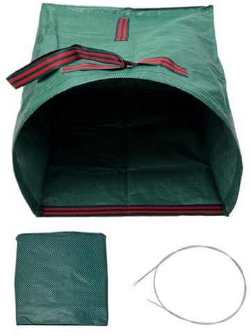 Sacs Pour Déchets De Jardin - Tissu Tissé Revêtu De PP Avec Support En Fibre De Verre Grande Capacité | Panier De Rangement Pour Poubelle Grand Et Résistant Avec Conception Pliable, Extérieur, Camping