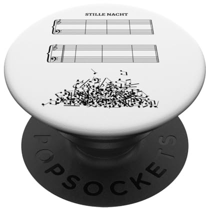 Foglio musicale senza note Silent Night Astro del Ciel PopSockets PopGrip Adesivo