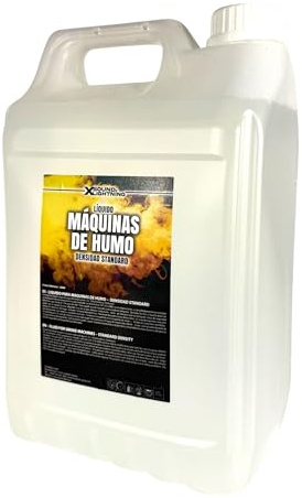 X SOUND & LIGHTING Líquido para Máquina de Humo 5L, Smoke Machine, Niebla para Discotecas, Fiestas, Eventos y Shows con Efecto Profesional. (DENSIDAD ESTÁNDAR)