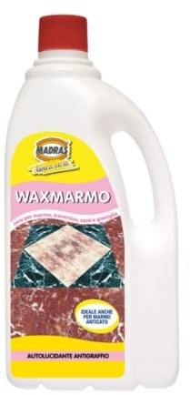 Waxmarmo - Cera autobrillante, 1 l, antiarañazos, para mármol travertino y granalla Madras