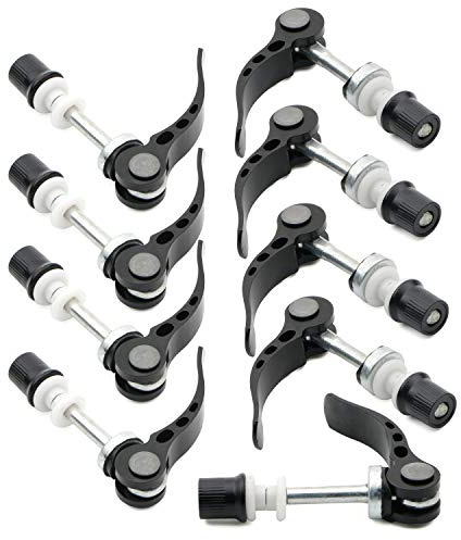 Rowiz Bike Seat Clamp, Blue/Black, 10-Pack, M6×65mm Aluminum Alloy