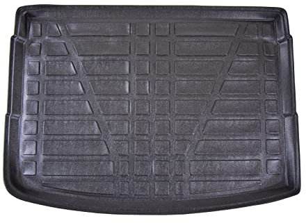 SCOUTT | Kofferraumwanne Laderaumwanne Kompatibel mit I30 Fließheck ab 2017 (Obere Boden), mit Hoher Rand, Kofferraum-Schutzmatte, Geriffelt, Aufrollbar