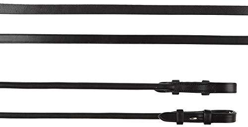 PS of Sweden Kandarenlederzügel rundgenäht mit Zaumhaken, Größe:3, Farbe:schwarz