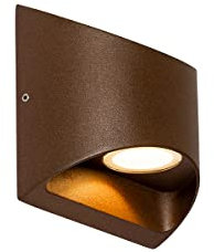 Qazqa - Moderne Außen Wandleuchte rostbraun inkl. LED 2-flammig IP54 - Mal I Außenbeleuchtung - Aluminium Rechteckig - I LED