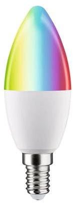 Paulmann 29146 Standard 230V Smart Home Zigbee LED Birne E14 470lm 5W RGBW+ dimmbar Matt Leuchtmittel