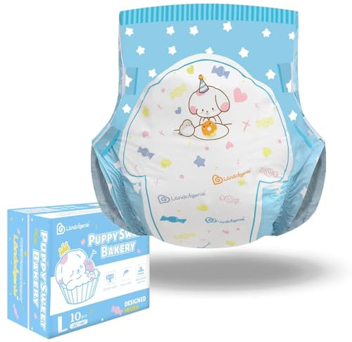 Landofgenie Windeln Für Erwachsene Overnight Erwachsenen Slip Windeln Mit Tabs 10 Stück (Große 36-46)