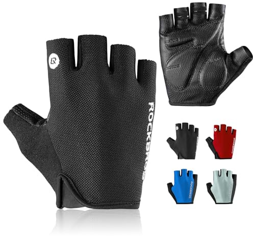 ROCKBROS Cycling Gloves for Men Women - Breathable Bike Gloves - Half Finger Gloves for Daily Cycling Workout Outdoor Sports