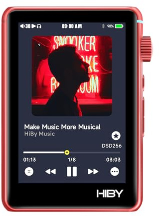 HiBy R3 II 2025 Hi-Res Audio Player - Dual DAC Chips, MQA Decoding, Qobuz/Tidal Player with Bluetooth 5.1, 3.5mm SE/4.4mm BAL Ports | Up to 2TB Expandable Storage