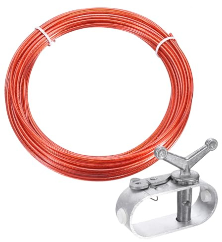 QUARKZMAN 1 Stück Drahtspanner Drahtseil Spanner Draht Spannseil | mit Stahlseil ummantelt Ø 2 mm Länge 20 m Spannschloss Spanndrahtseil für Poolplanen Befestigung Seil Poolabdeckung Winter