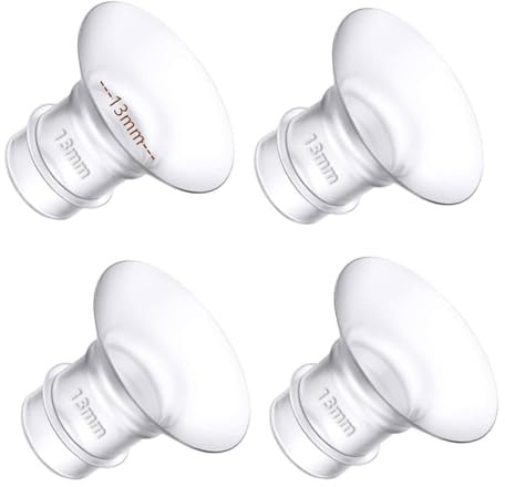 4PCS Flange Insert 13mm Compatible with 24mm Flange/Shield of Most Pumps | Fit for Momcozy M5/M6/M9/S12 Pro/S9 Pro/V1 Pro/V2 Pro, Spectra/Medela/Elvie/NCVI/eufy/Lansinoh/Paruu/MomMed Breast Pump