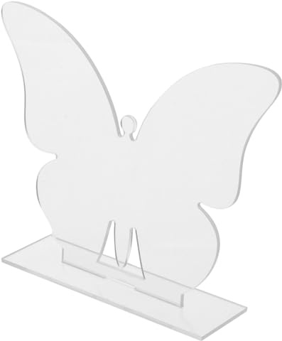 TOPPERFUN Cartello da Tavolo in Acrilico a Forma di Farfalla, Vuoto e Riutilizzabile, 6 Set, per Numeri Tavolo e Decorazioni Ricevimenti