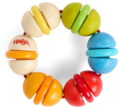HABA Greifling Kullerbunt – buntes Holz-Spielzeug für Babys ab 6 Monaten, 6,5 cm – Greifspielzeug zur Entwicklungsförderung, Geschenk zur Geburt – 2012261001