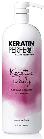 Keratin Perfect Daily Smoothing Shampoo - Salon Quality Product for Healthier Hair - Nourishing Extracts Protects Your Scalp - Makes Keratin Treatment Optional - Ideal for All Hair Types - 946 ml