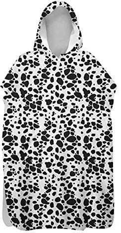 DOTBUY-SHOP Strand Poncho Handtuch mit Kapuze Badetuch Damen Herren Kinder Komische Tiere Drucken Schnelltrocknend Badeponcho Strandtuch Bademantel Umziehhilfe Strand (Dalmatiner,80x145cm)