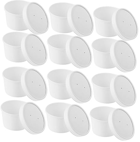 HOLIDYOYO 20ensembles Bol Glacée Jetable Papier Bol à Glace Et Dessert Lot de Gobelets pour Pudding Et Gelée