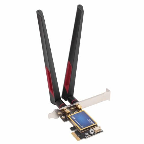 Scheda PCIe WiFi Wireless, Scheda di Rete PCI Express Dual Band da 2,4GHz/5GHz 1200Mbps con Bluetooth 4.0 e Doppia Antenna 10dBi, Supporto per 7/8/10