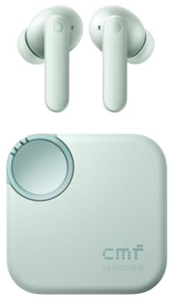 CMF by Nothing Buds 2 Auriculares inalámbricos con ANC híbrido de 48 dB, 55 Horas de batería, Driver PMI de 11mm, 6 micrófonos HD y Audio Espacial, Resistencia al Agua y Polvo IP55 – Verde Claro
