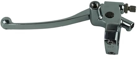 d'embrayage Moto Ensemble Poignée Levier De Frein Et d'embrayage Avant Gauche Universel en Alliage D'aluminium De 25 Mm avec Support De Lentille pour Moto(Silver)